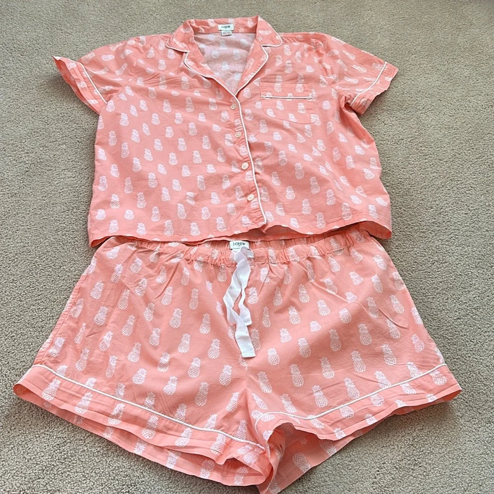 J.Crew pineapple print pajama set